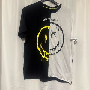 SmileyWorld Black and White Graphic Tee